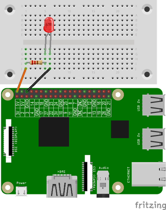 Aufbau: Raspberry Pi als Stromquelle